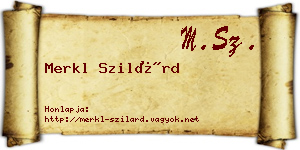 Merkl Szilárd névjegykártya